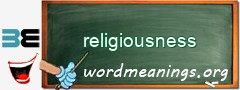 WordMeaning blackboard for religiousness